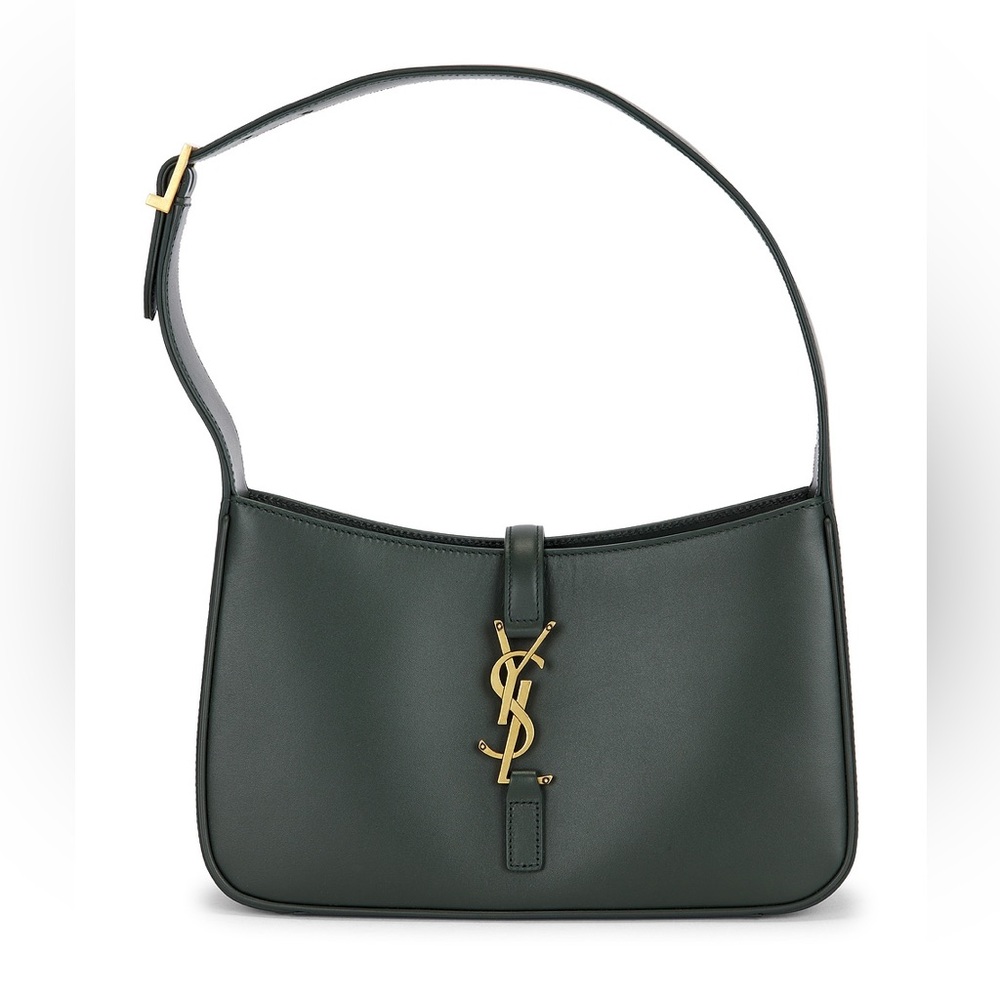 Saint Laurent Le 5 A 7 Small Hobo Bag Dark Green
